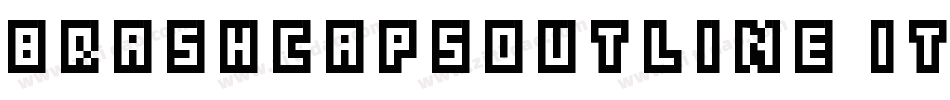 BrashCapsOutline Italic字体转换